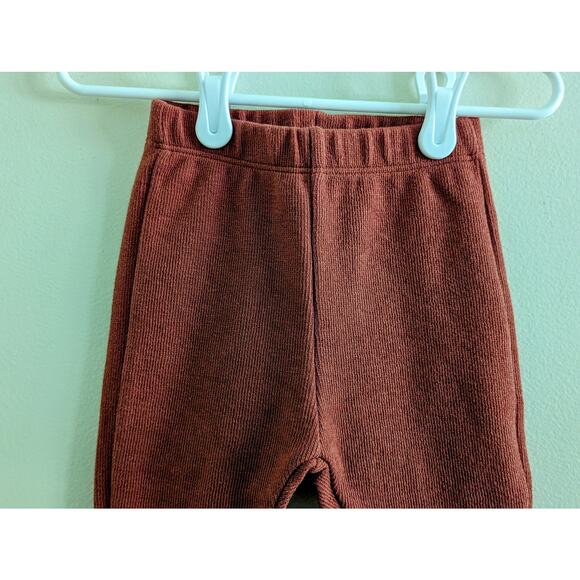 NWT Zara Extra Long Leggings Size 9/12m Dark Rose Pink/Rust Colorway - Picture 2 of 4